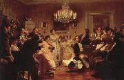 franz von schober a in  a viennese salon oil painting artist